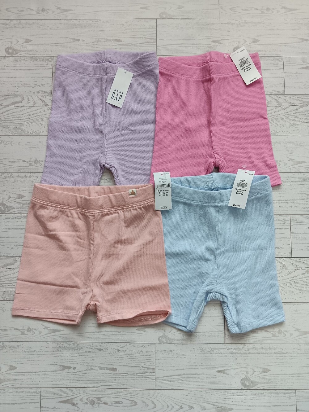 Lot Of 4 Baby Gap Girl's Bike Shorts Size 18-24 Months